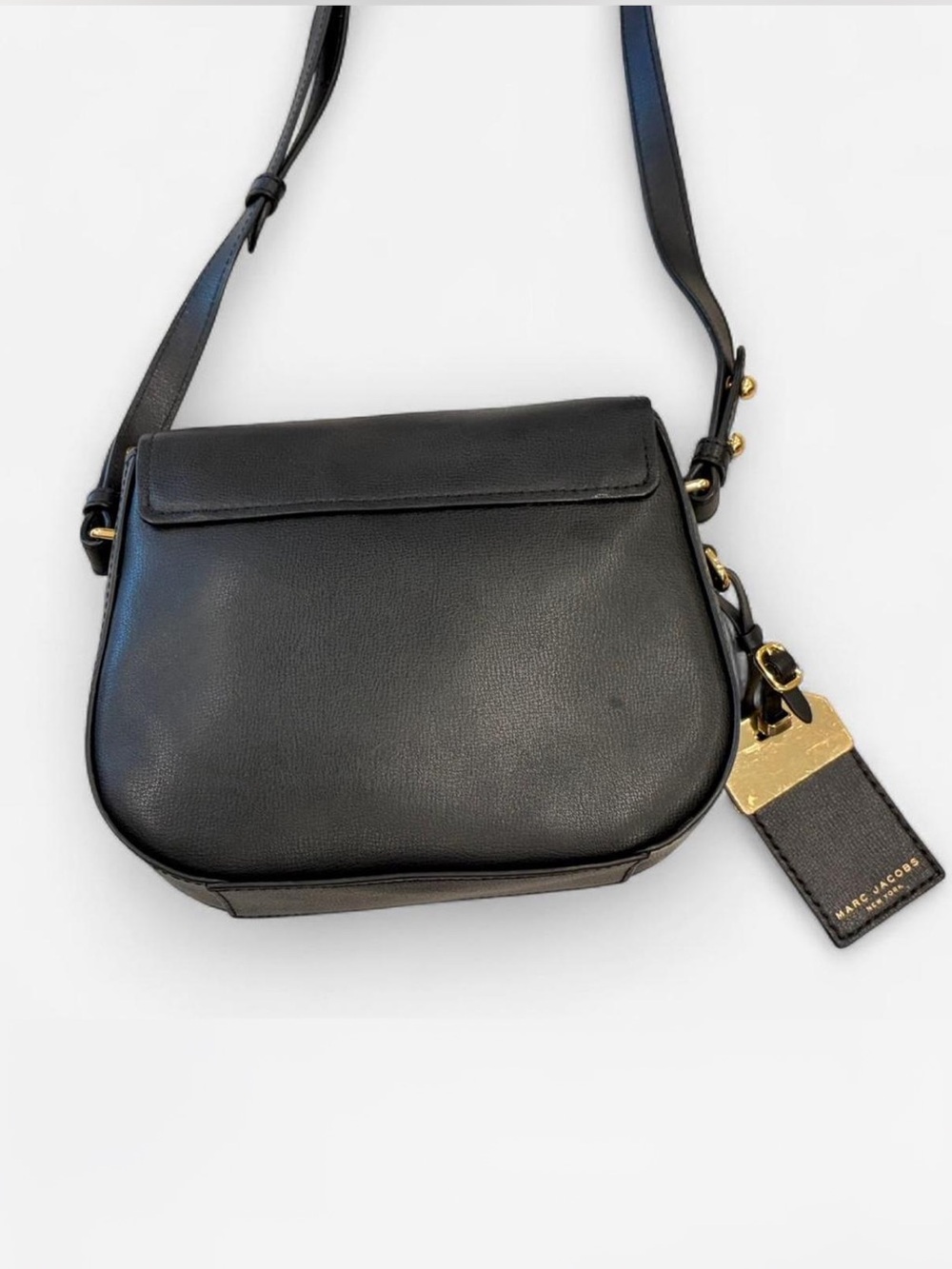 Marc Jacobs Black Leather Saddle Crossbody Bag - Picture 2 of 8